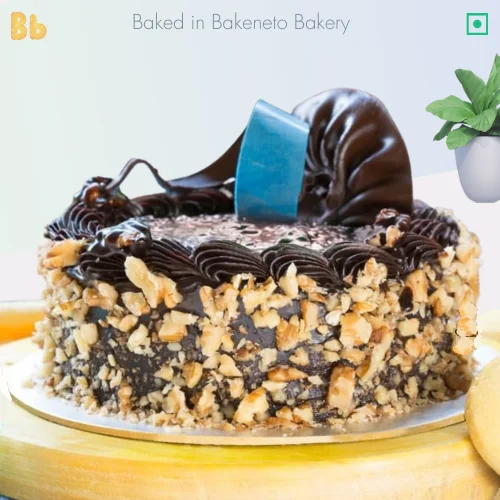 Chocolate Walnut Cake, one of the richest in taste fuse of walnut and chocolate. Very hygienic and delicious fusion cake is available for online booking at bakeneto.com in Noida, Noida Extension, Gurugram, and Ghaziabad.