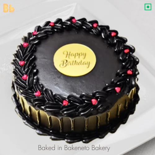 Book Round Chocolate Cake online by best cake shop in ghaziabad, noida, gaur city, noida extension and delhi, bakeneto bakery.