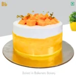 Freshly baked Mango Delight cake is available by the best cake shop in Noida, Bakeneto. You can book it on call as well and get delivery in just 2 hours.